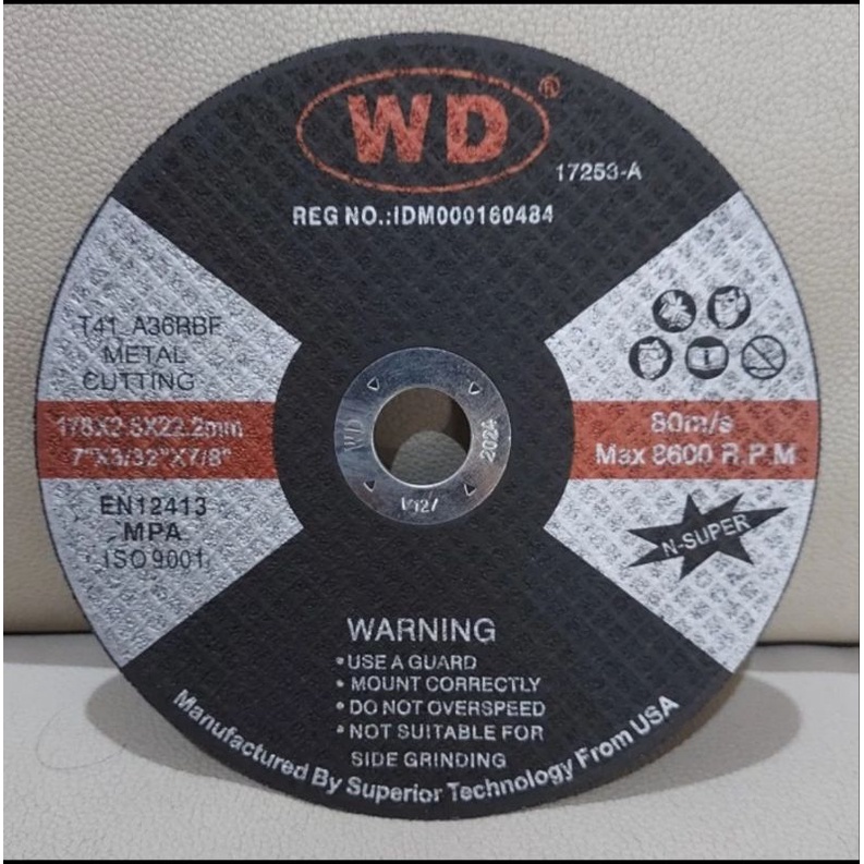 Batu gerinda potong 7 inch 7x2.5mm WD