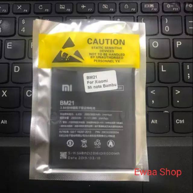 BATERAI BATTERY BATRE ORIGINAL 100% XIAOMI MI NOTE BAMBU / BM21