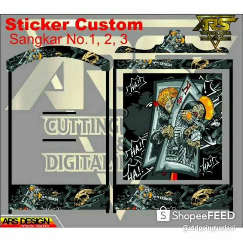 Decal sangkar burung no 1,2,3 custom