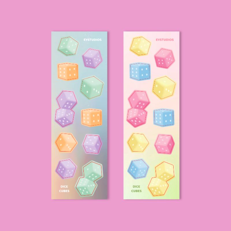 eystudios - Dice Sticker Kisscut Deco For Polcos / Journaling (BACA DESKRIPSI)