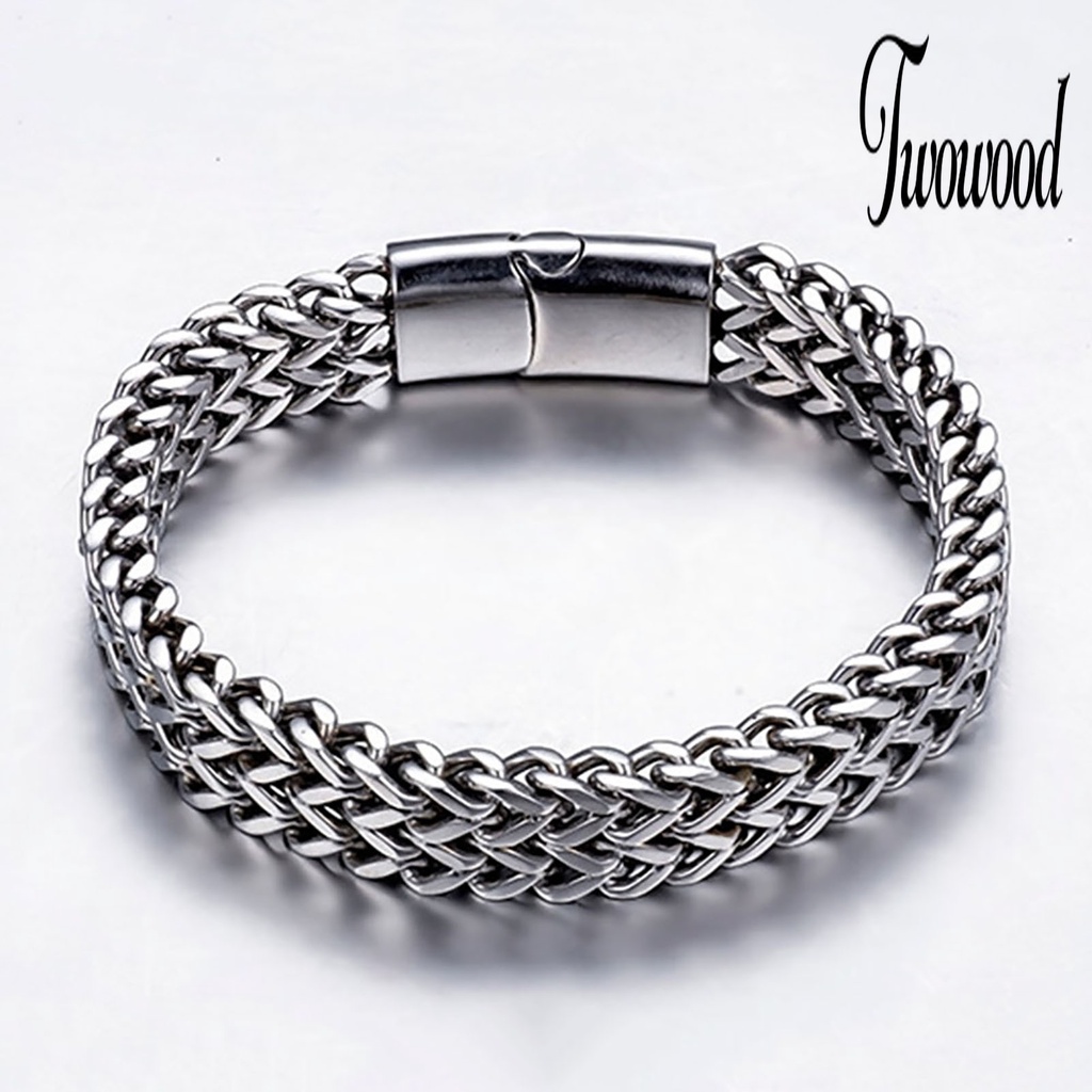 Gelang Rantai Bahan Titanium Steel Untuk Pria