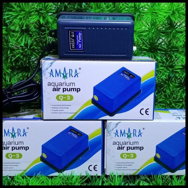Amara q3 Aerator Pompa Gelembung Udara Aquarium dan Kolam Ikan aerator 1 lubang