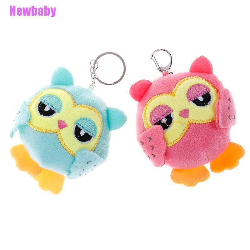 [Newbaby]9Cm key chain toys plush stuffed animal owl toy small pendant dolls party