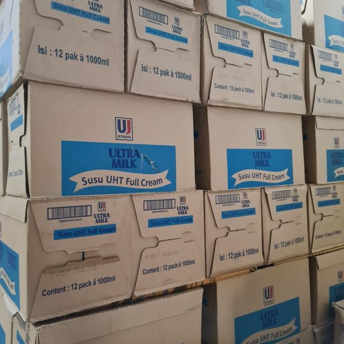 

Susu ULTRA milk uht full cream 1L /DUS plain Putih KARTON ISI 12 LITER