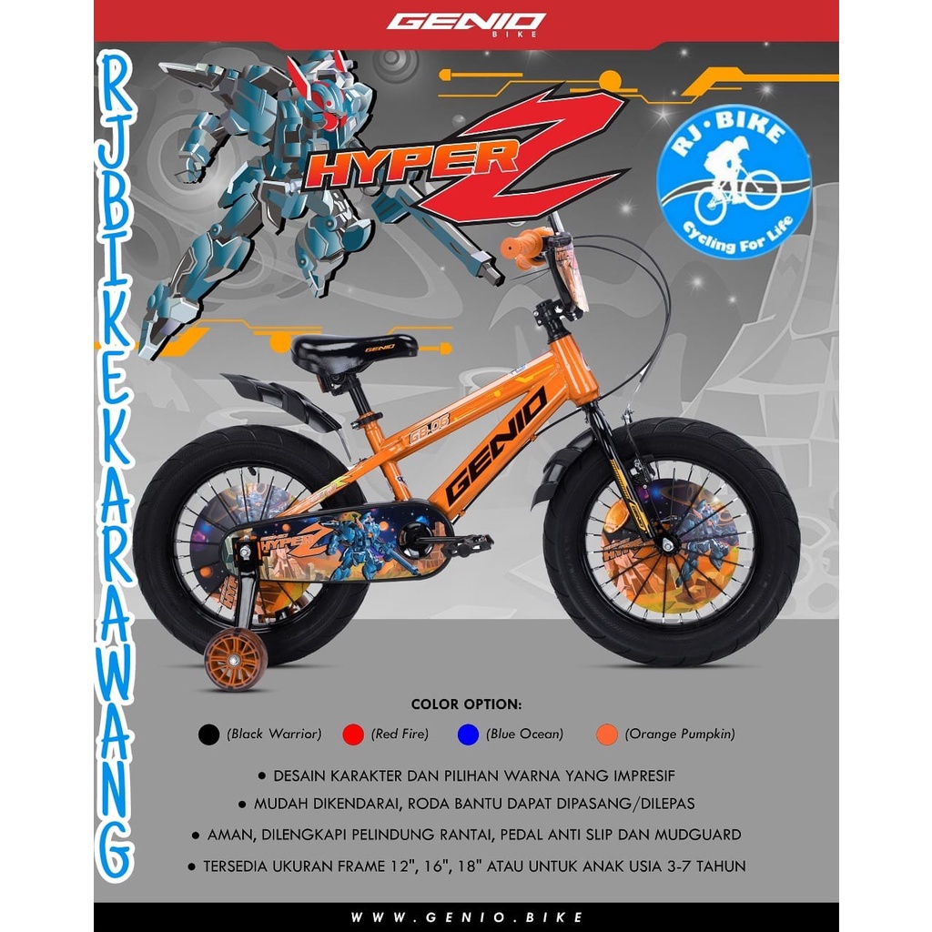 SEPEDA ANAK Laki Laki BMX GENIO HYPER Z 16 DAN 18 INCH