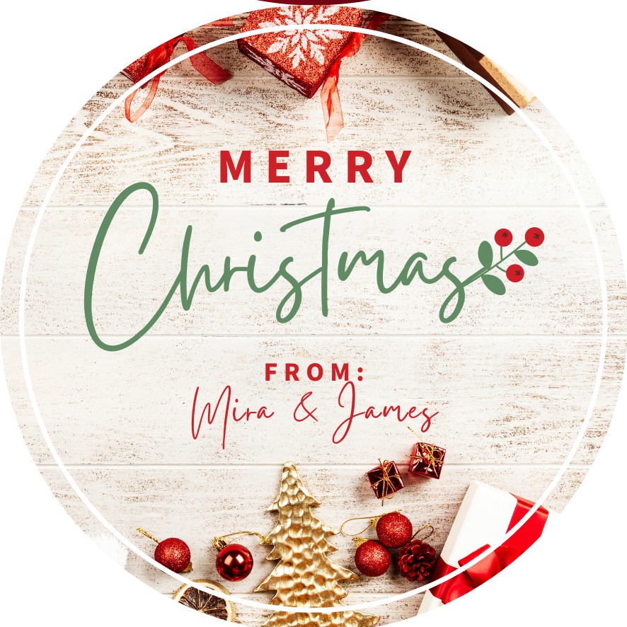 

STICKER 5cm 6,5cm 7,5cm MERRY CHRISTMAS LABEL NATAL HOLIDAY THANK YOU [CROMO] KISS CUT