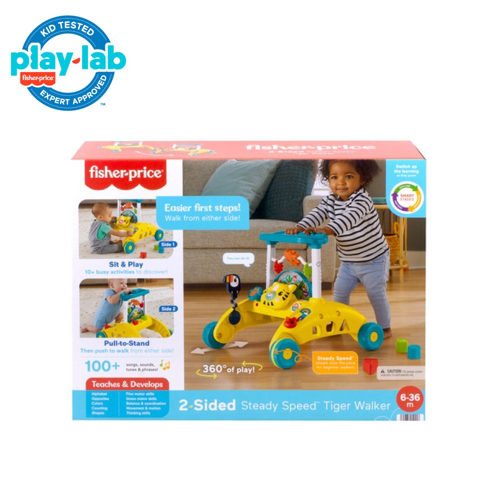 Fisher Price 2-Sided Steady Speed Tiger Walker - Push Walker Bayi 2 Sisi