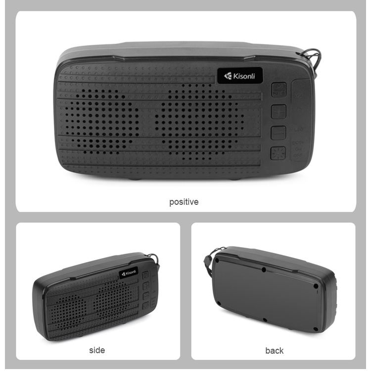 Speaker Bluetooth Wireless Portable Kisonli S20 HD Audio TF Card Support - XOBOX.ID