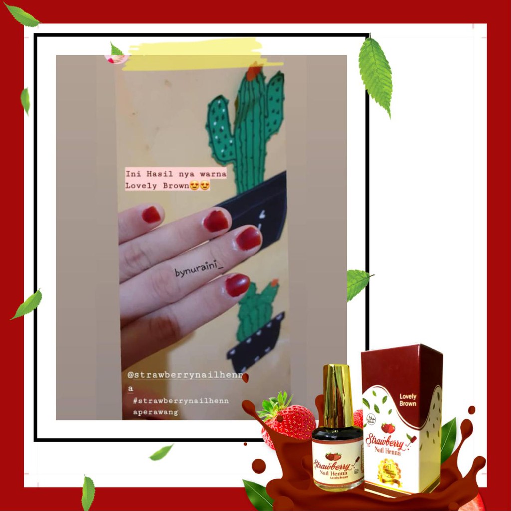 Strawberry Nail Henna - pacar nail henna original - nail henna - henna pacar