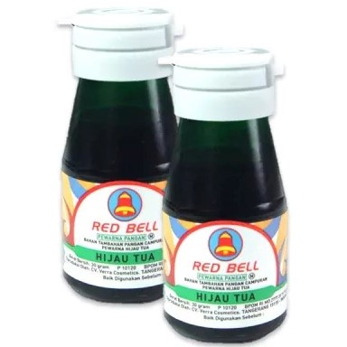 

Red Bell Pewarna Pangan Hijau Tua 30gr RedBell Pewarna Makanan 30ml