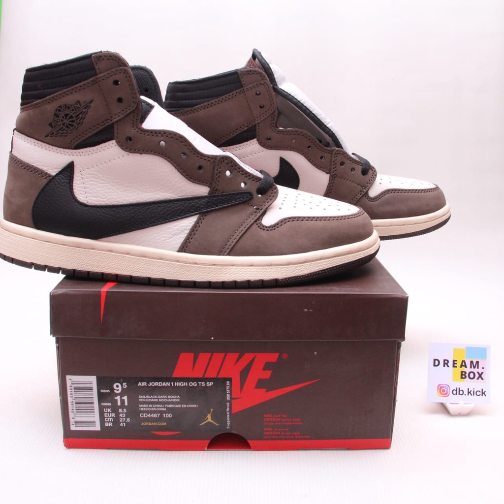 AIR JORDAN TRAVIS SCOTT DARK MOCHA | ORIGINAL MATERIAL 100%