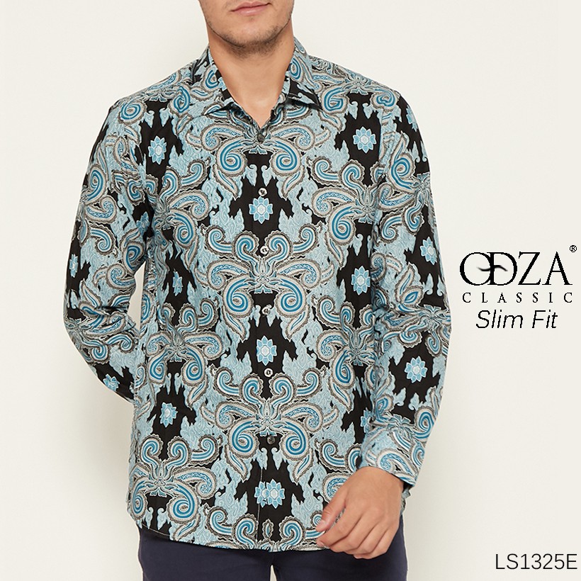 Harga Pabrik Odza Batik Anak Mudah Lengan Panjang Slim Fit Pria Modern NZQyaLhW9zYN8