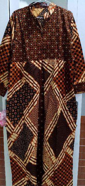 Gamis Batik Mataram Brownies Standar Dan Jumbo