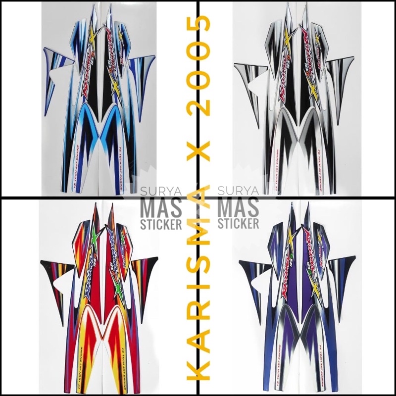 striping karisma x 2005 stiker les bodi motor honda karisma