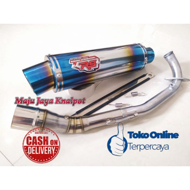 Knalpot RACING R9 MUGELLO HONDA PCX 160 VARIO 160 NEW SENSOR FULSET