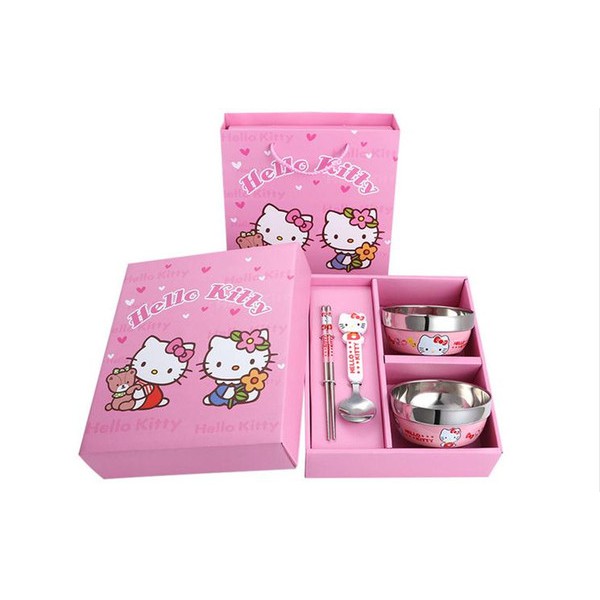 Hello Kitty / Doraemon / Pooh tableware set stainless steel bowl / Mangkuk Set