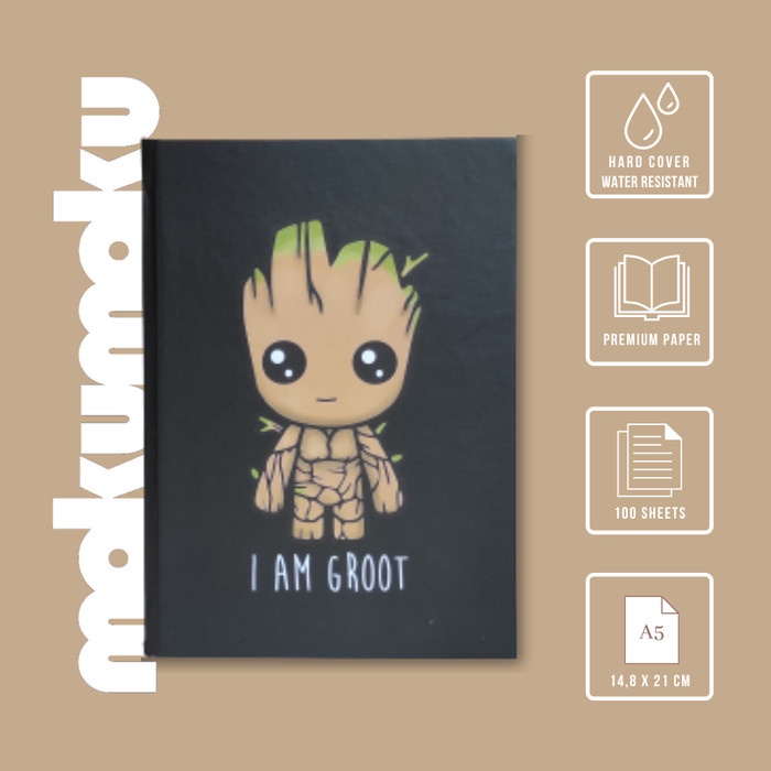

Terbatas Buku Tulis / Notebook Hardcover - Groot Marvel- Hot Sale