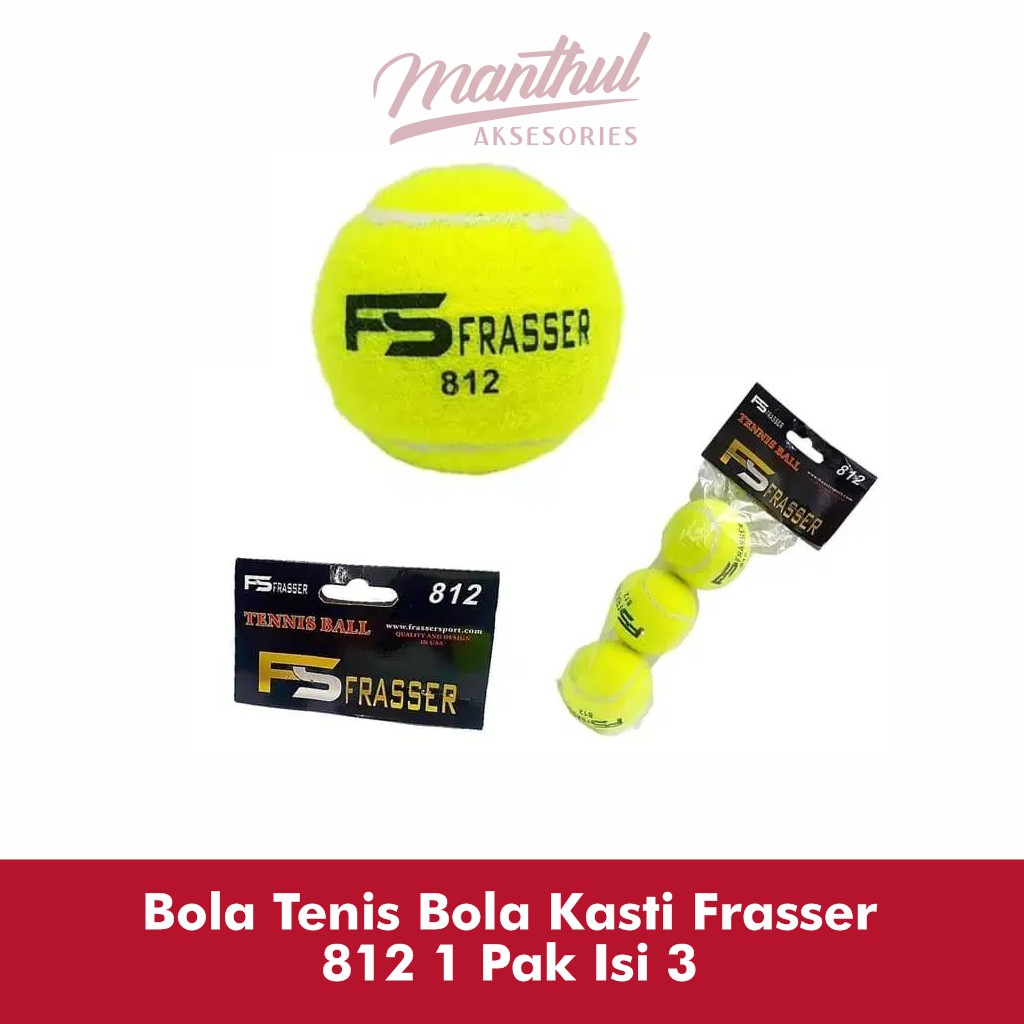 Bola Tenis bola kasti frasser 812 1 pak isi 3