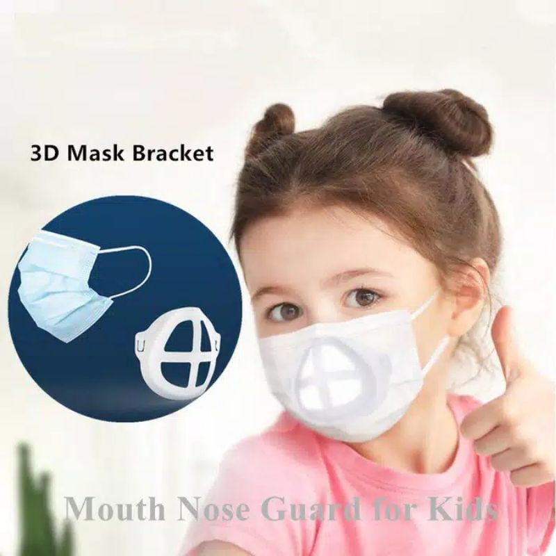 Penyangga Masker Anak 3D bahan silikon anti pengap (5pcs)