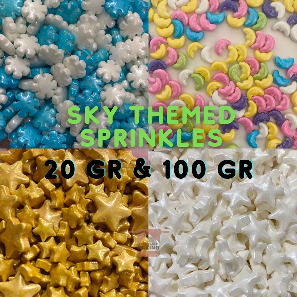 

SPRINKLE WEATHER AND SKY THEMED CAKE DECORATION 20 DAN 100 GR - GULA TRIMIT HIASAN KUE BERTEMAKAN LANGIT DAN CUACA