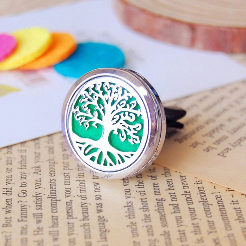 Diffuser Aromaterapi Essential Oil Bahan Stainless Steel Untuk Ventilasi Ac Mobil-Life Tree