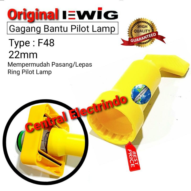 Gagang Bantu Kunci Pas Untuk Pasang/Lepas Pilot Lamp EWIG F48 22mm.