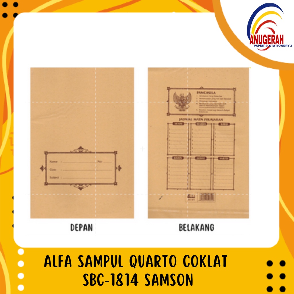 

ALFA SAMPUL QUARTO COKLAT SBC-1814 SAMSON (PAK)
