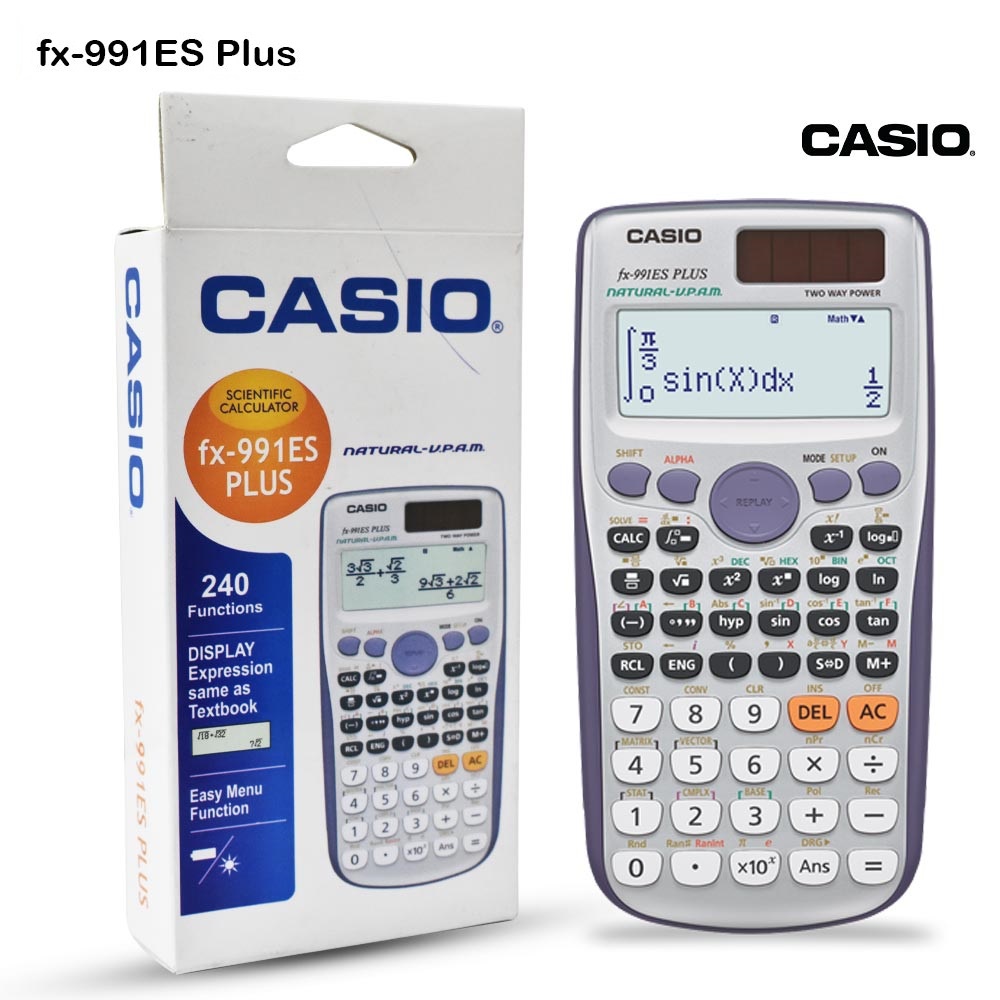

Kalkulator Scientific Solar Powered Calculator Matematika Sains Casio fx991ES Plus