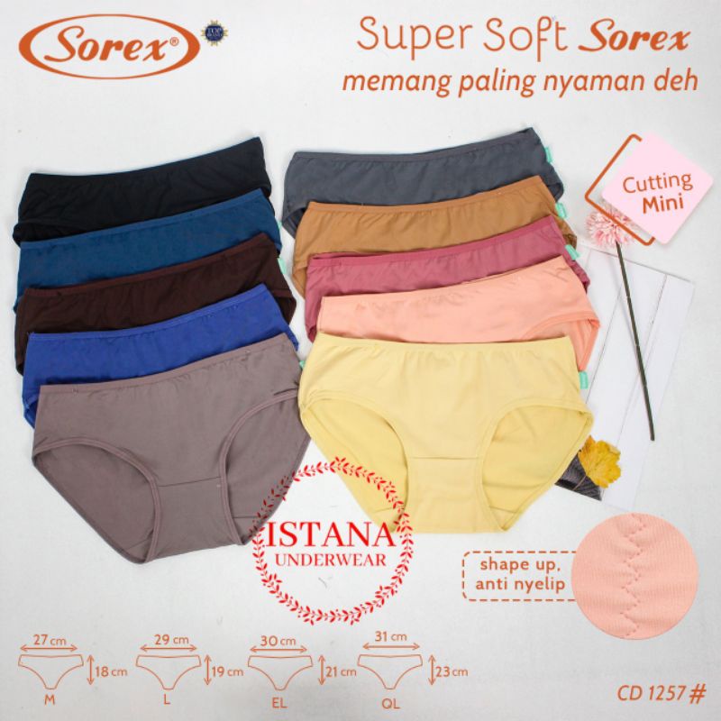 Cd Celana Dalam Sorex Mini 1257 Super Soft | Panty Wanita cantik best seller shap up