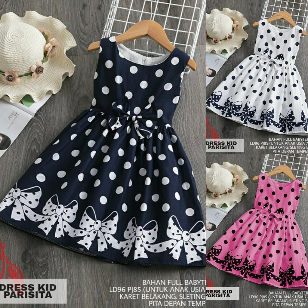 COD DRESS PARISITA /  BAJU ANAK CANTIK / HARGA MURAH TERJANGKAU / GOOD QUALITY