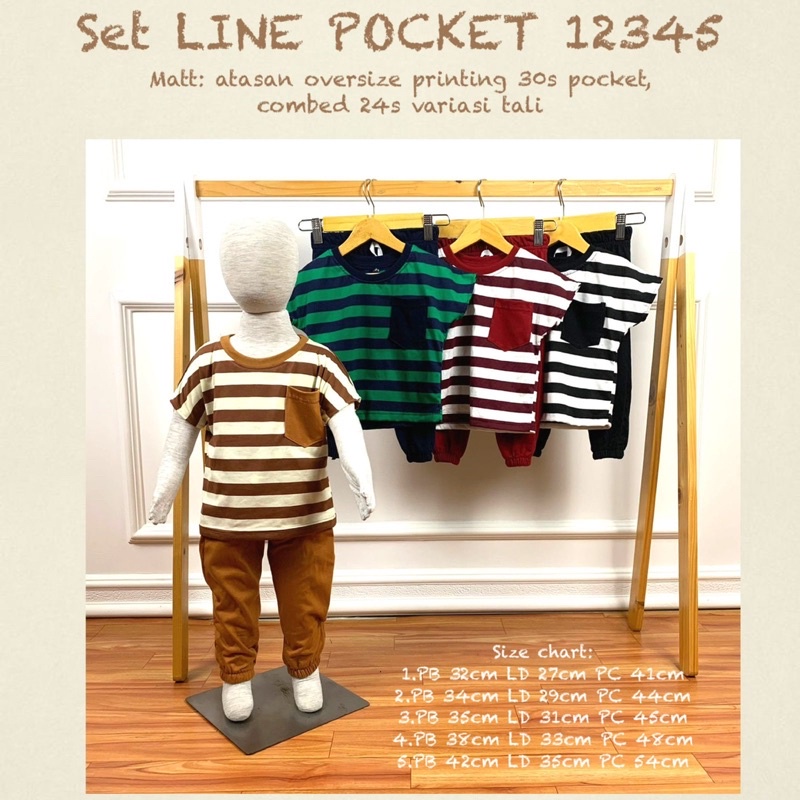 Setelan Anak Line Pocket Pineapple Kids Original Unisex Super Premium