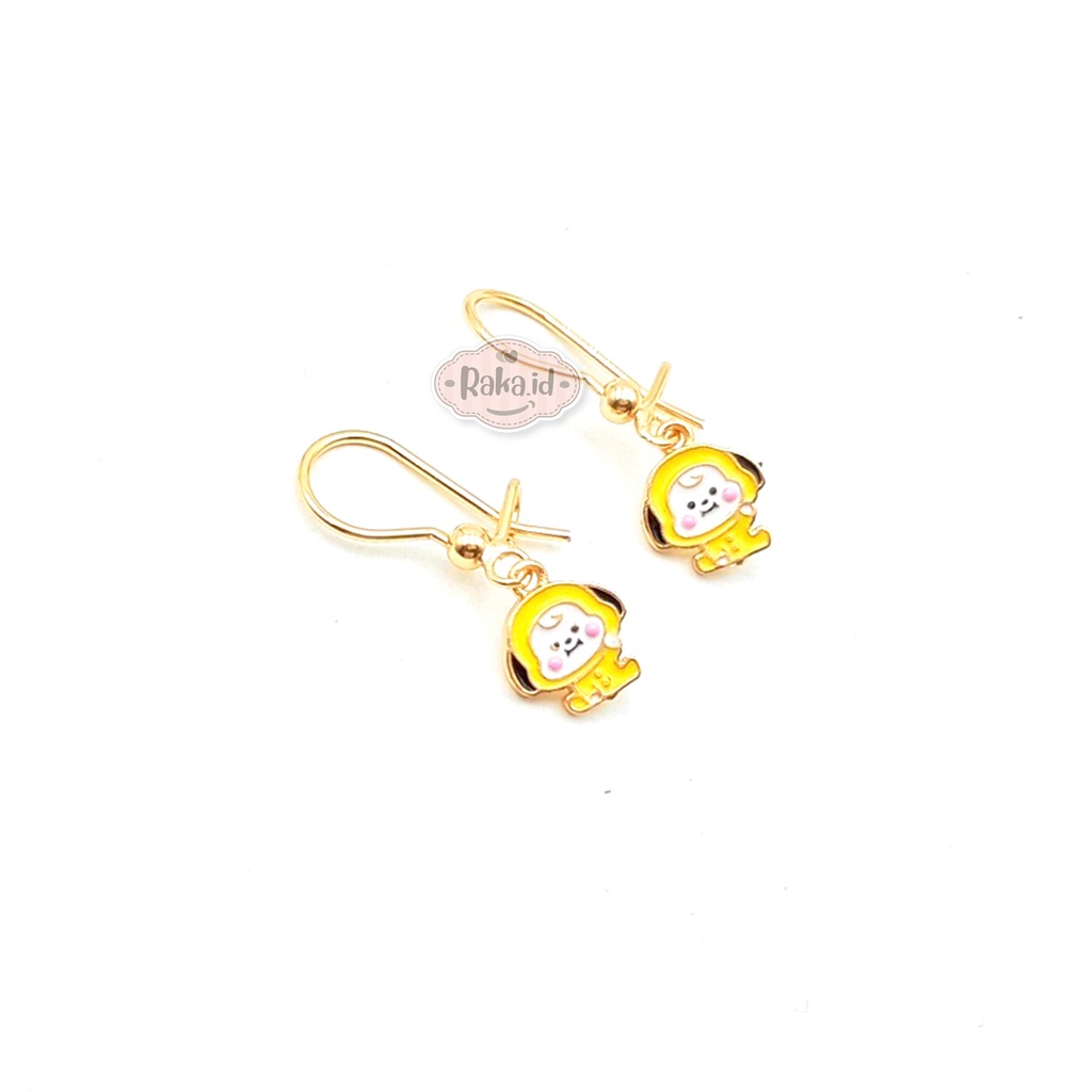 Anting Clip / Klip Motif Kepala Chimmy BT21 Perhiasan Aksesoris Wanita 939