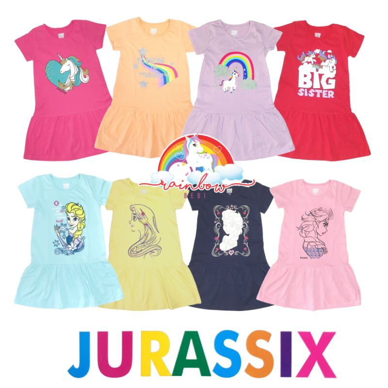 Dress Jurassix Anak Unicorn Frozen