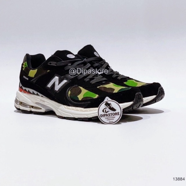New Balance 2002R BAPE Black Reflective Green Camo BNIB PERFECT PAIRS