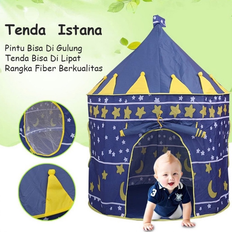 COD Tenda Anak GRATIS MATRAS ANAK Tenda Mainan Model Castle Kids JUMBO Camping Tent Bentuk Istana Kastel Tenda Anak Castle Jumbo / Tenda Mainan Kids Tent