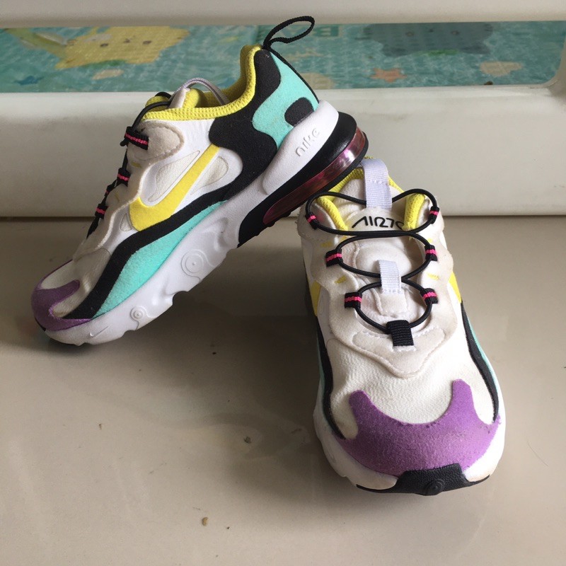 Preloved nike air max 270 react bauhaus bright violet size 27 euro kids