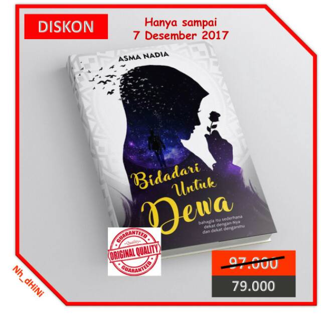 Jual Novel Bidadari Untuk Dewa Novel Original Terbaru Asma Nadia Dan Dewa Eka Prayoga 7725