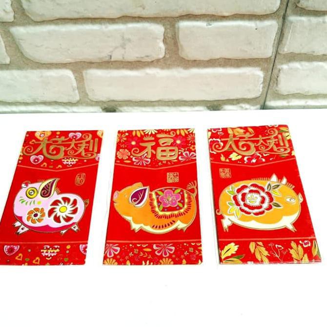 

14.84Ftgrdujh- 2861 Angpao Panjang Tahun Baru Babi Imlek 2019 Ampao Grosir Lusinan -Toko-Boneka.