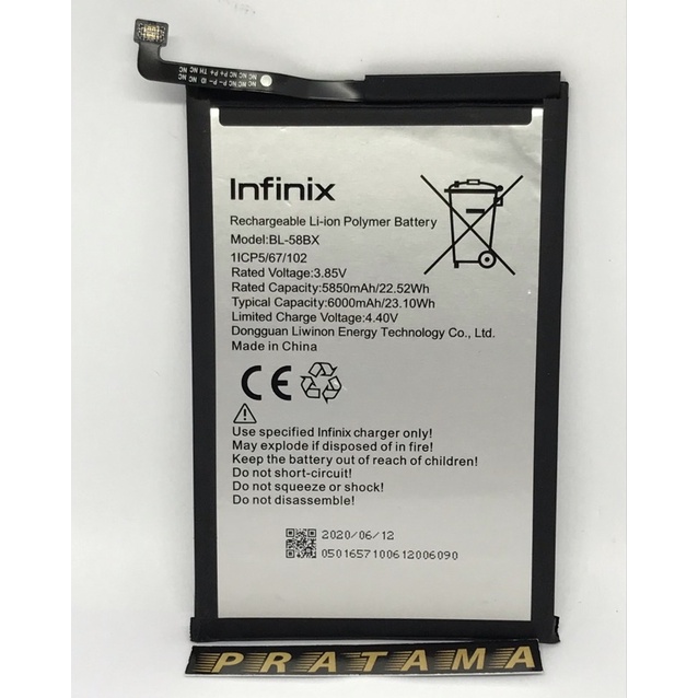 Baterai Battery Batre Infinix hot 9 play X680 BL-58BX BL58BX BL 58BX