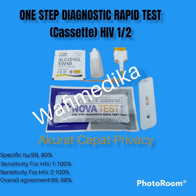 Alat test HIV 1/2 akurat mandiri satuan ecer Novatest