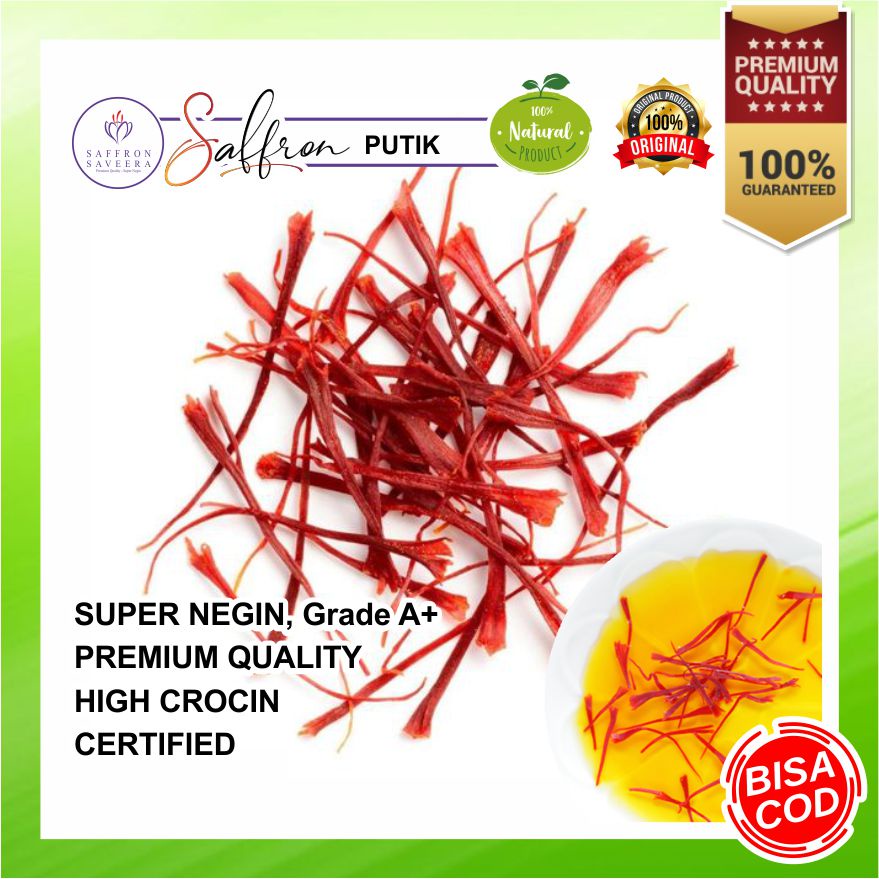 BUNGA SAFRON ORIGINAL / PUTIK SAFFRON u/ SAFFRON WATER , SAFFRON FACE MIST & TONER [ per HELAI ]