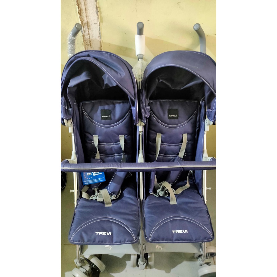 Baby Elle Twin Trevi S-2500 / Stroller Kembar / Stroller Twin / Kereta Dorong Bayi Kembar - Purple