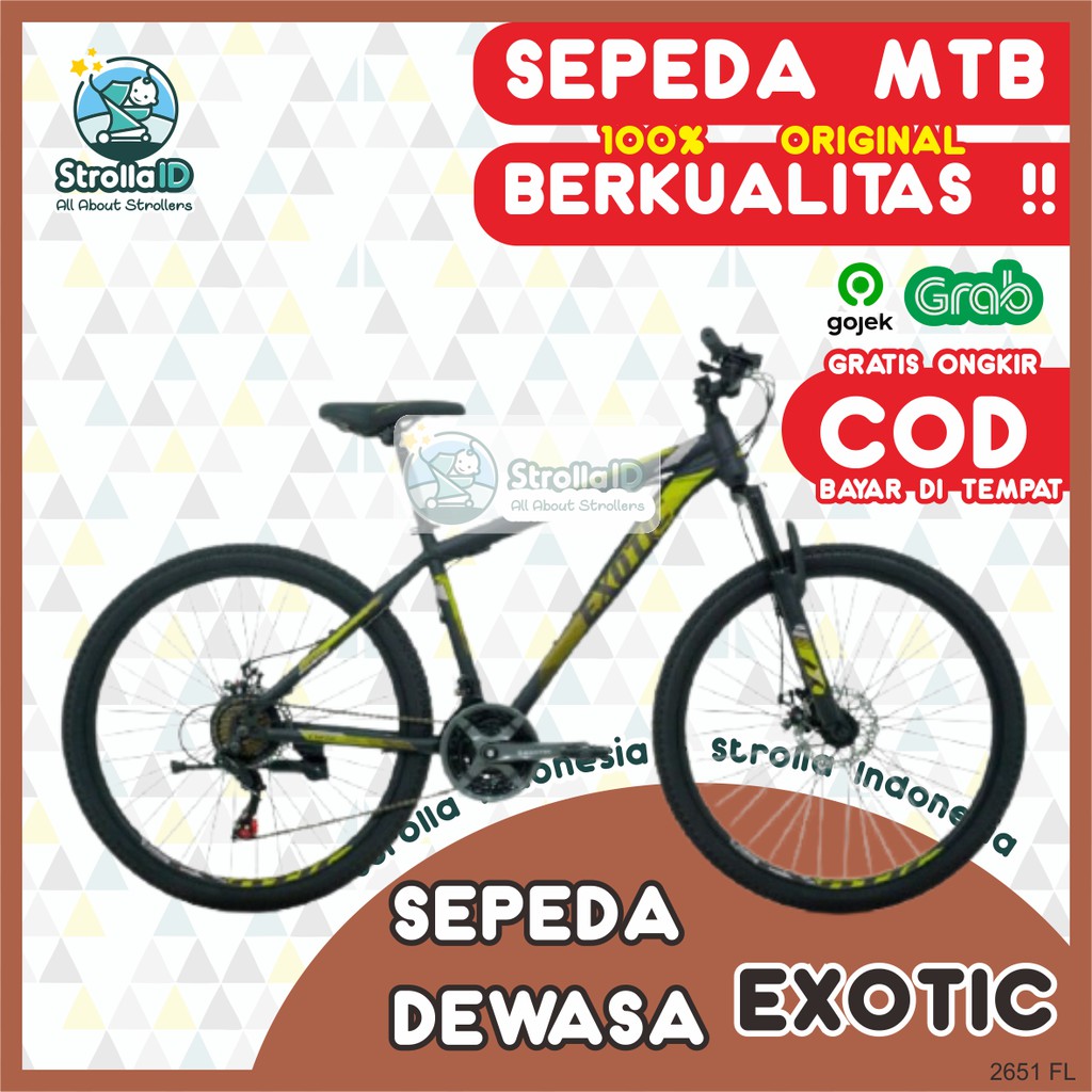 MTB 27,5" Exotic 2651 FL Sepeda Lipat Folding Bike Bmx  Sepeda Gunung Road Bike Artis SNI ORIGINAL