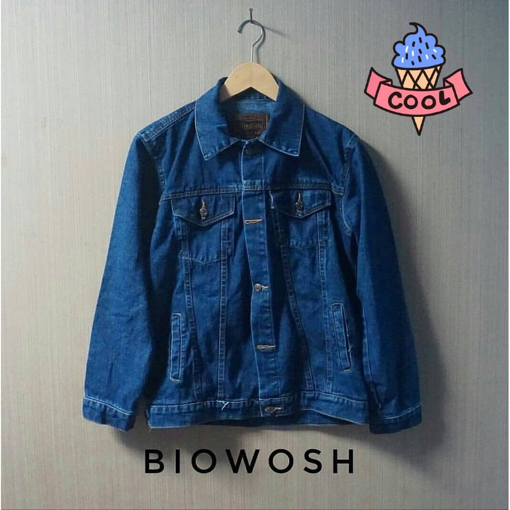 Jaket Jeans Denim Pria/wanita blackwash Elegant Premium