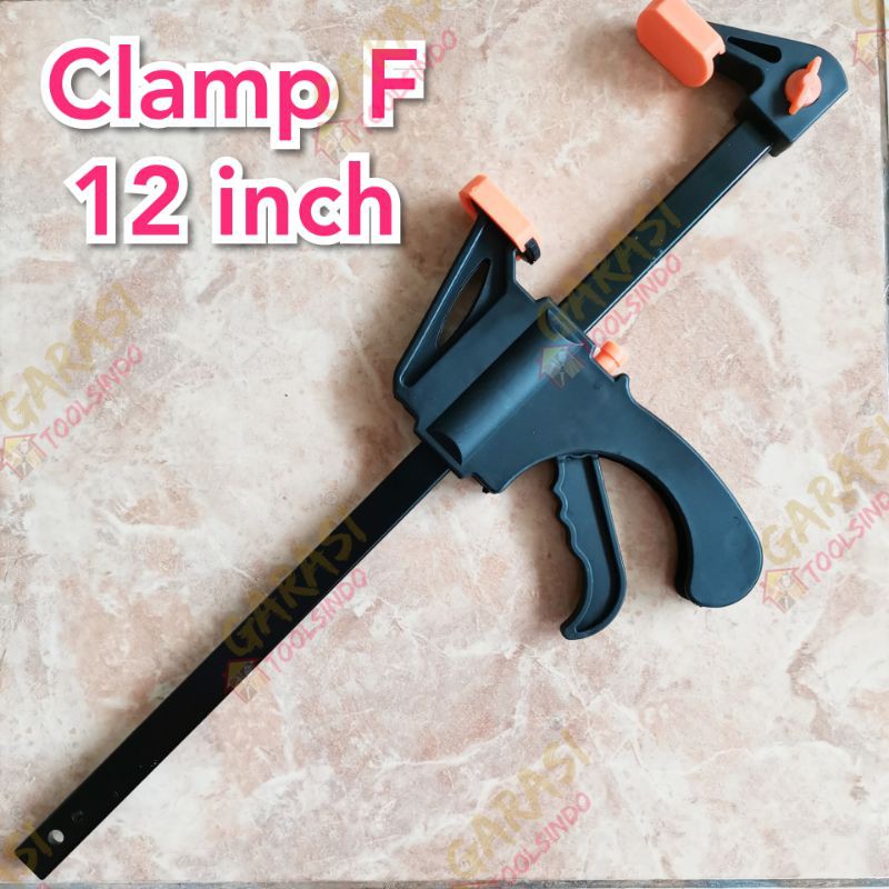 clamp F 12&quot; catok kayu model f 12 inch clamp klem jepit kayu klip f