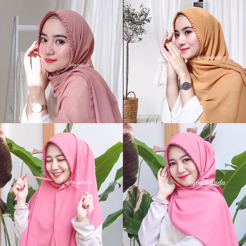 PASHMINA LIPIT kcb pasmina Tali Diamond Italiano hijab jilbab instant