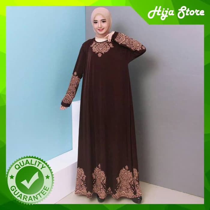 MUSLIMAH"Baju Gamis Wanita Jersey Jumbo Ukuran 4L"