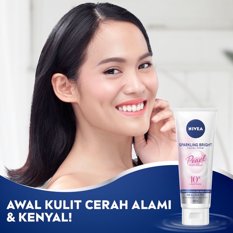 NIVEA Sparkling Bright Facial Foam 50mL 100mL Cleanser | Facial Wash