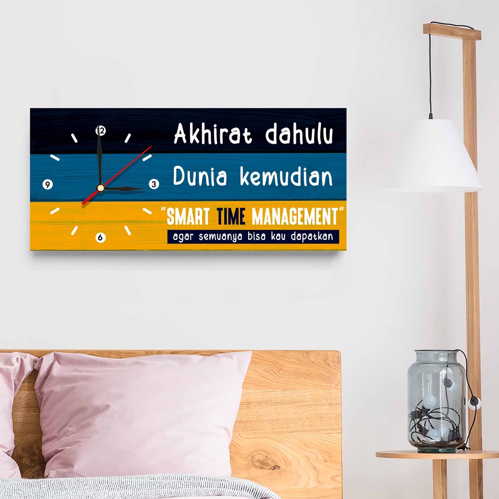 Jam Dinding Islami Dekorasi Hiasan Dinding Kamar Quotes Motivasi Aesthetic