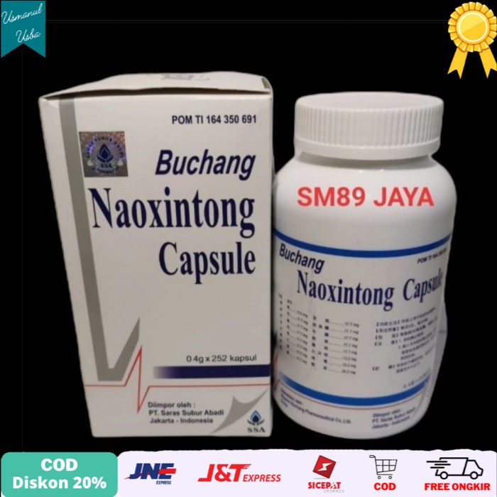 

◾COD◾ Buchang Naoxintong Capsule isi 252 (melancarkan darah jantung, otak)